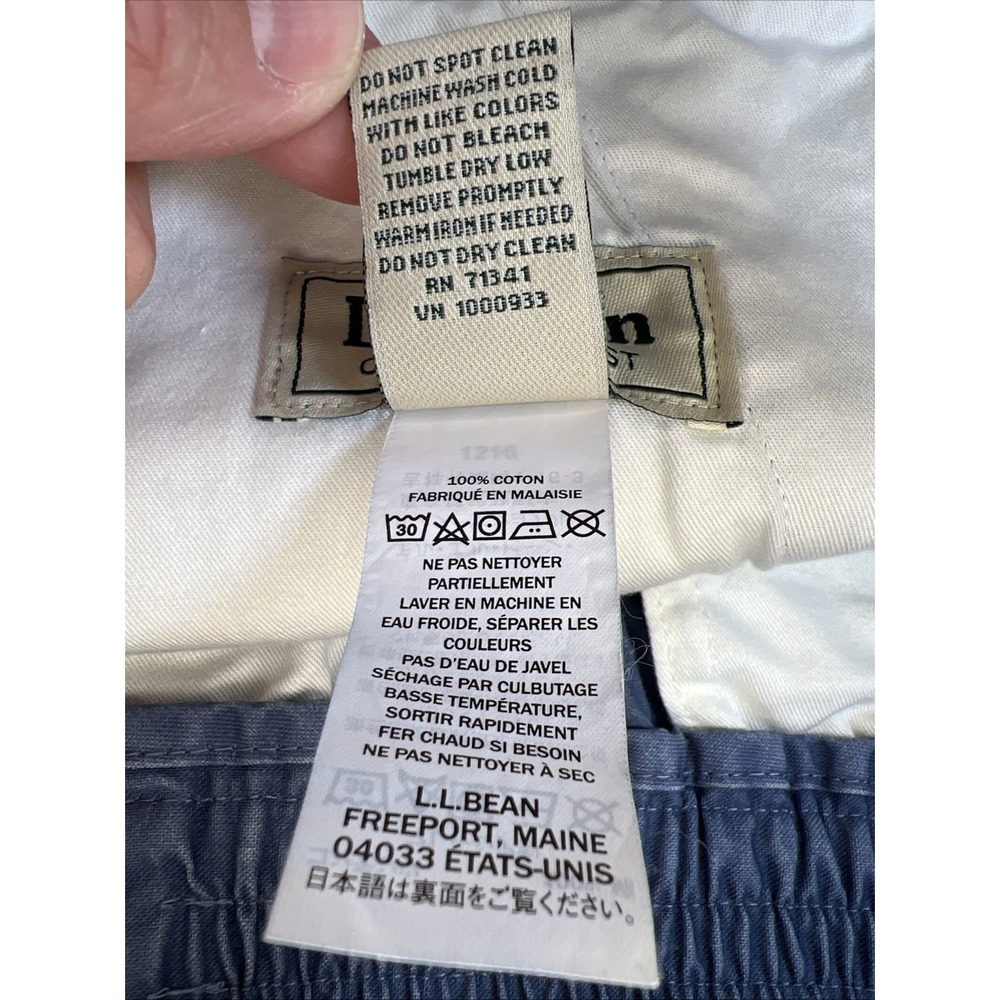 LL Bean Mens 44 Comfort Waist Cargo Shorts Faded Blue Stretch Outdoor Work Trail - Picture 5 of 14